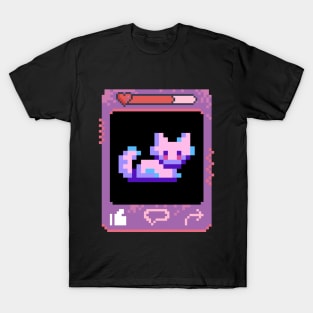 A Pixel Art of a Cat T-Shirt